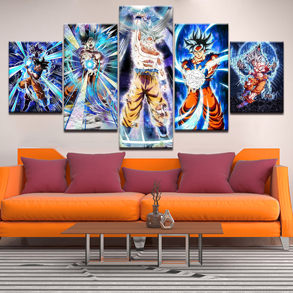 5 Piece Dragon Ball 2 Wall Art Canvas Modernluxeco Modern Luxe Co