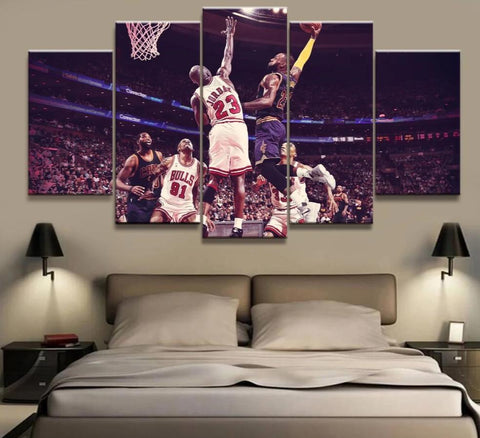 Large Framed Michael Jordan Basketball Years Canvas Print Wall Art Home 5 Piece Home Garden Vintage Sea Life Home Decor Posters Prints Ayianapatriathlon Com