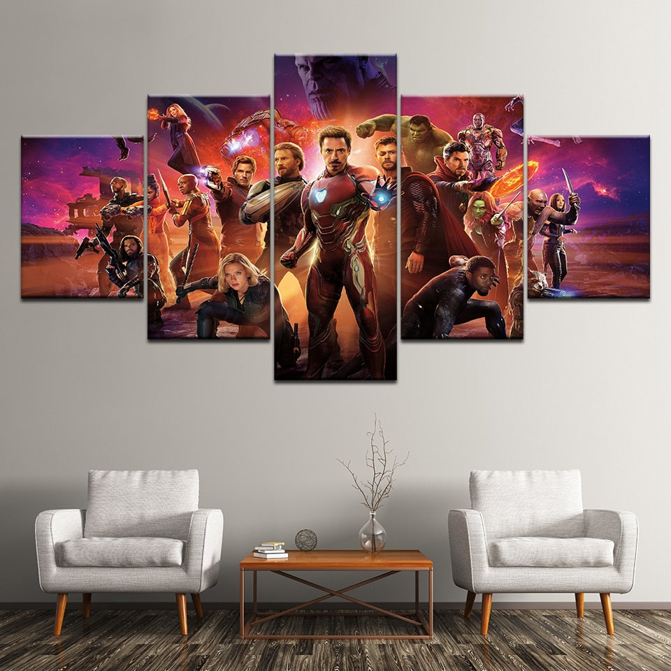 5 Piece Infinity War 2 Wall Art Canvas Modernluxeco Modern Luxe Co