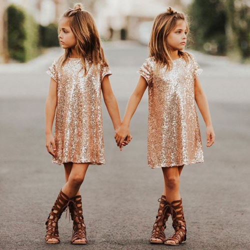 gold sequin dress kids