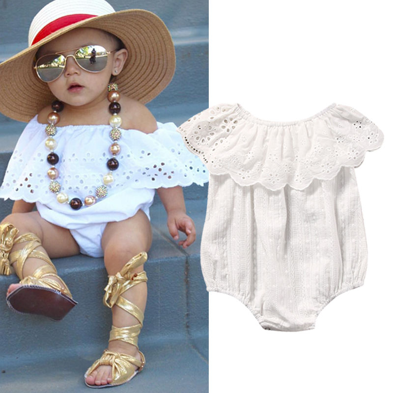 white ruffle romper newborn