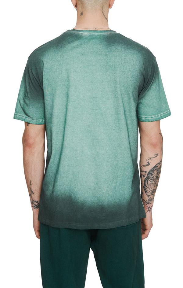 Eleven Paris Knit Spray Short Sleeve Crewneck T-Shirt (GRANITE GREEN SPRAY)