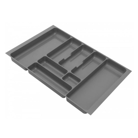iDesign boite de rangement pour ustensiles de cuisine sur le plan de  travail, range couverts rond en métal, bac à couverts, noir mat