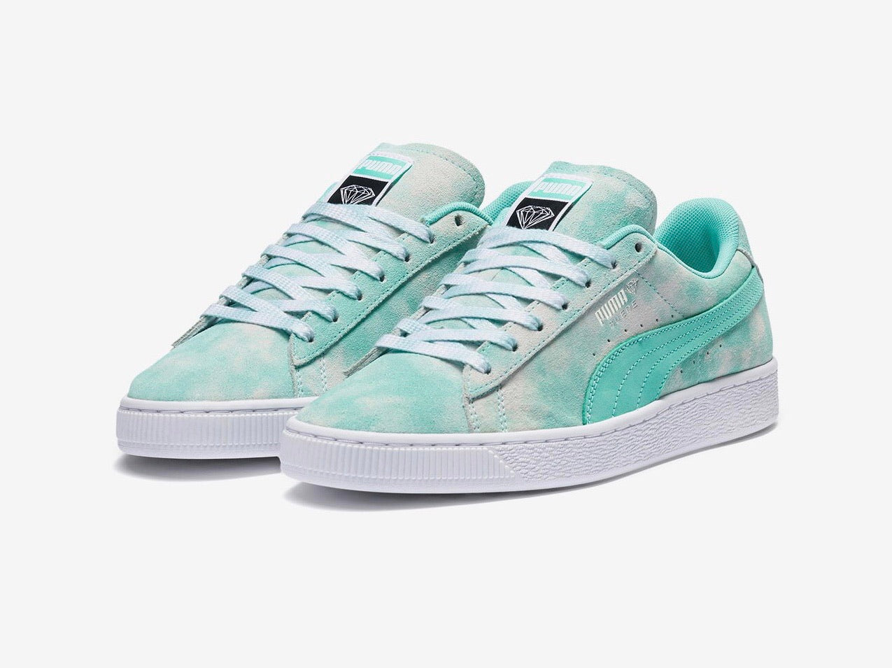 puma suede x diamond supply