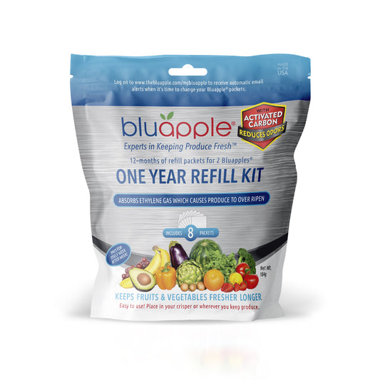 BluApple Ethylene Gas Absorber Combo - 2 Blue Apples & Refills