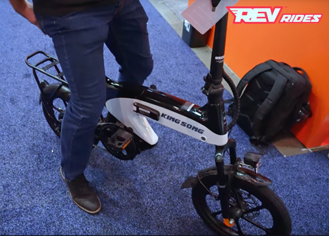 King Song M2 folding bike up close at CES 2024