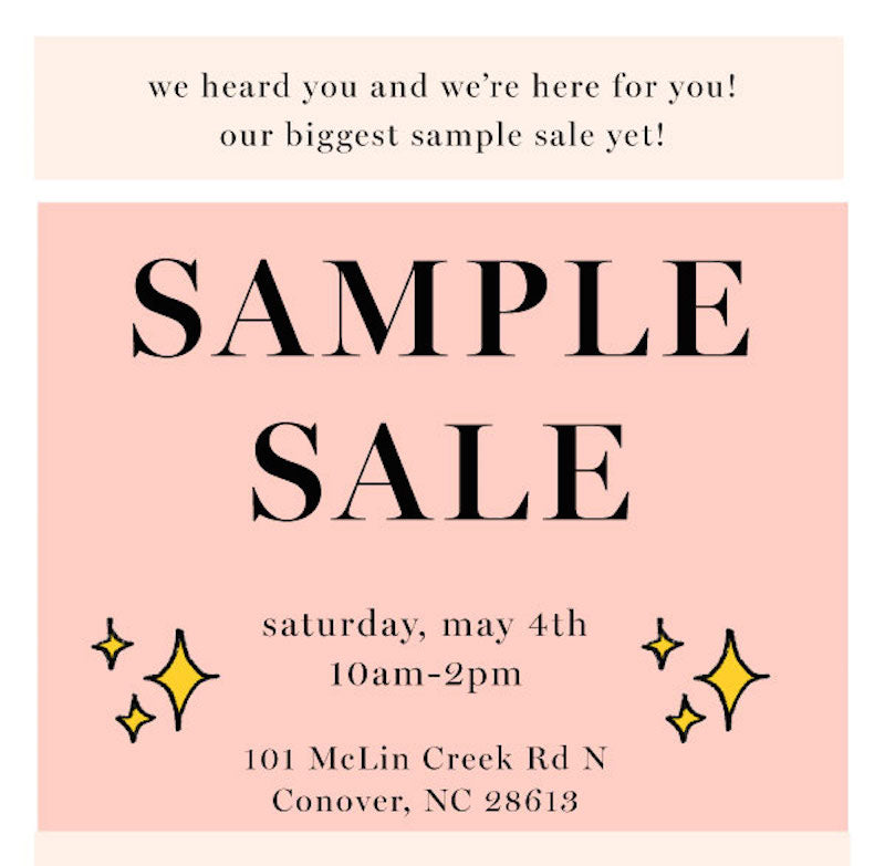 Our Biggest Sample Sale Yet ⚡ Everything You Need To Know! – Society Social
