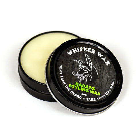 Mustache Styling Wax - Lid Off