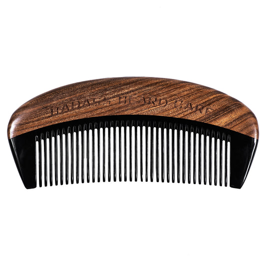 Walnut Hardwood Beard Comb, Badass Beard Care