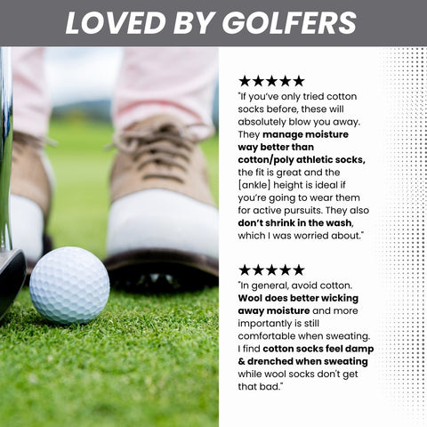 merino wool socks - reviews by golfers