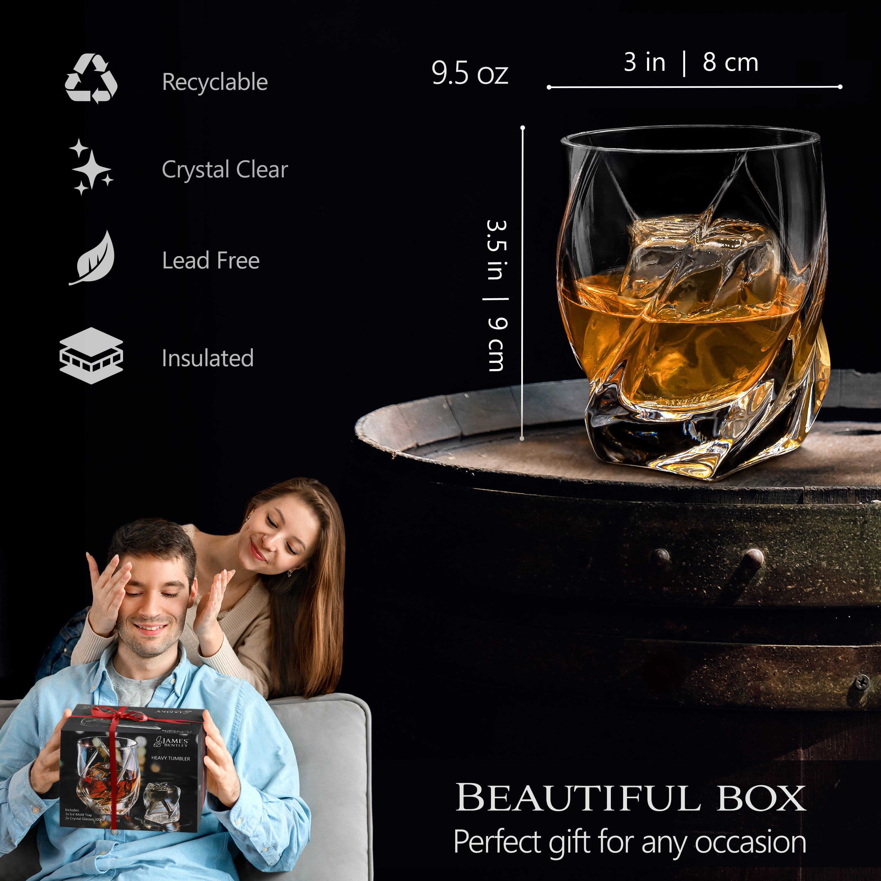 Whisky & Spirits Glass - Titanium Crystal – Bennuaine