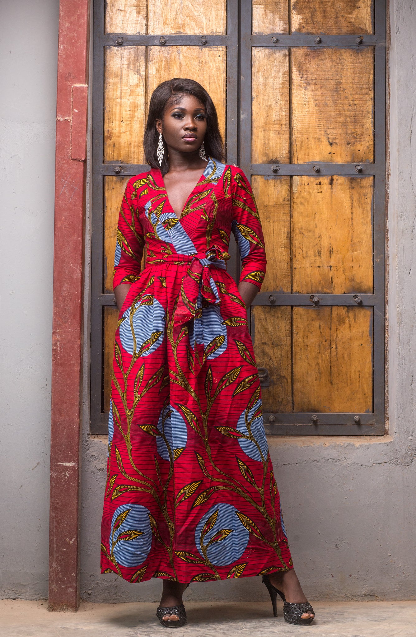 african print maxi dress