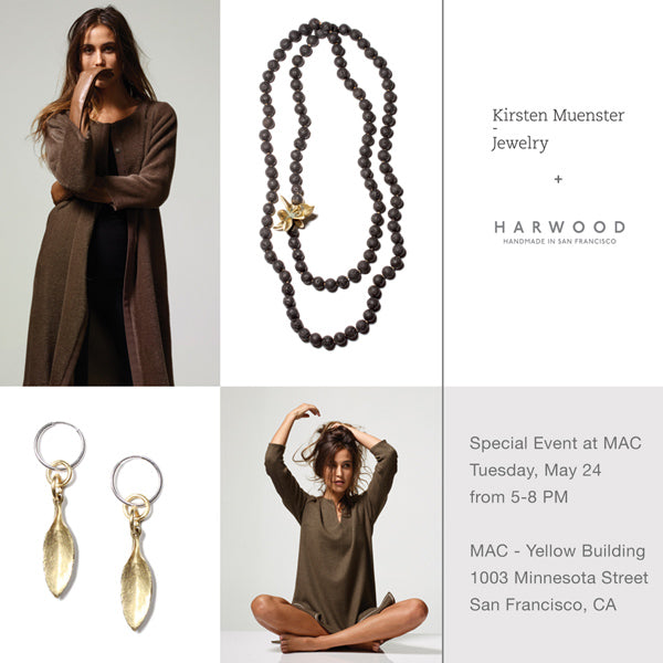An image promoting Kirsten Muenster Jewelry's participation in the 2016 Special Event at MAC (Modern Appealing Clothing).