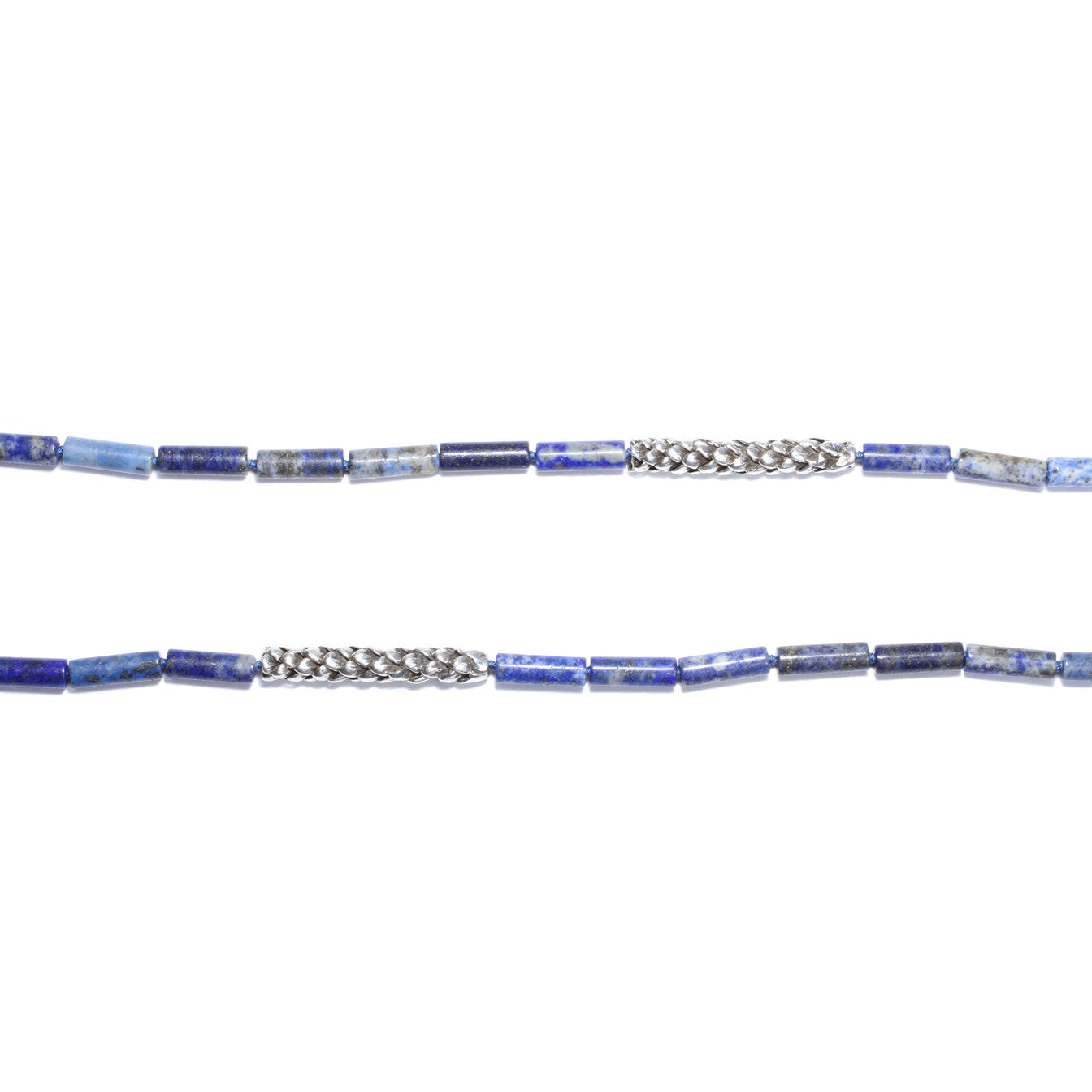 Lapis & Silver Araucaria Bead Necklace