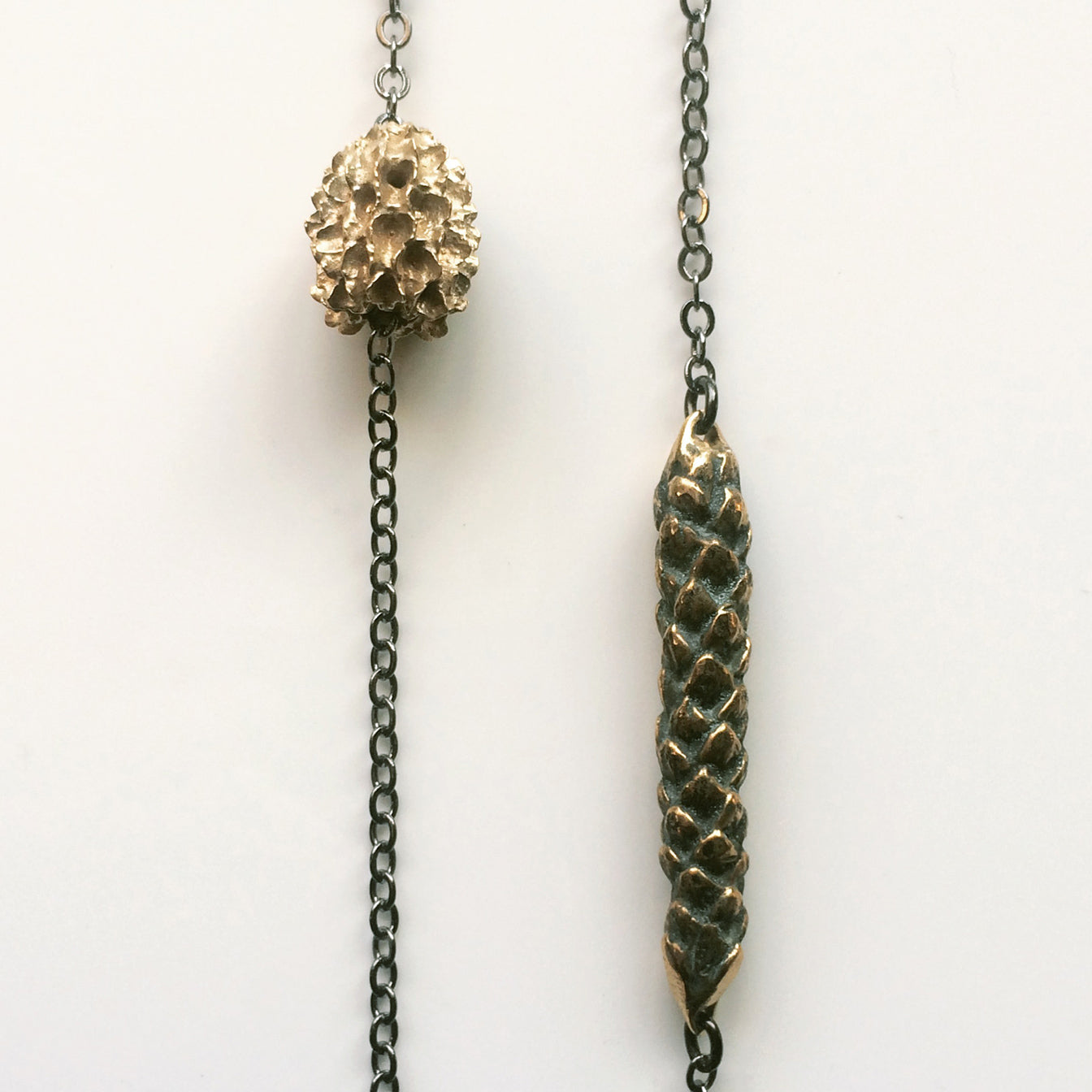 Araucaria Pod Necklace - Bronze or Silver