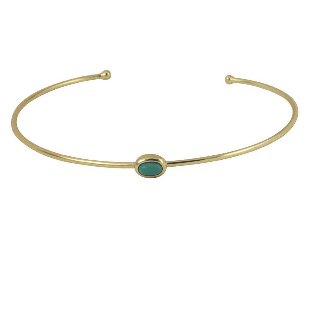 Goldtone Sterling Silver Turquoise Cuff Bracelet | apoptosisnyc.com