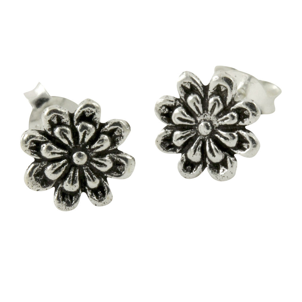Sterling Silver Cute Flower Earrings | apoptosisnyc.com