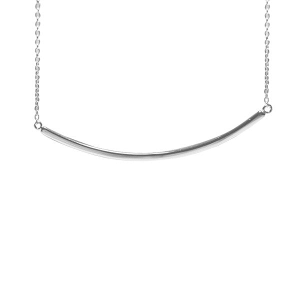 Sterling Silver Bar Pendant Necklace 17 inch | apoptosisnyc.com