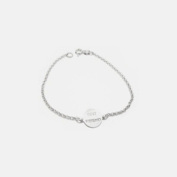 Best Friend Friendship Bracelet in Sterling Silver 7 inch ...