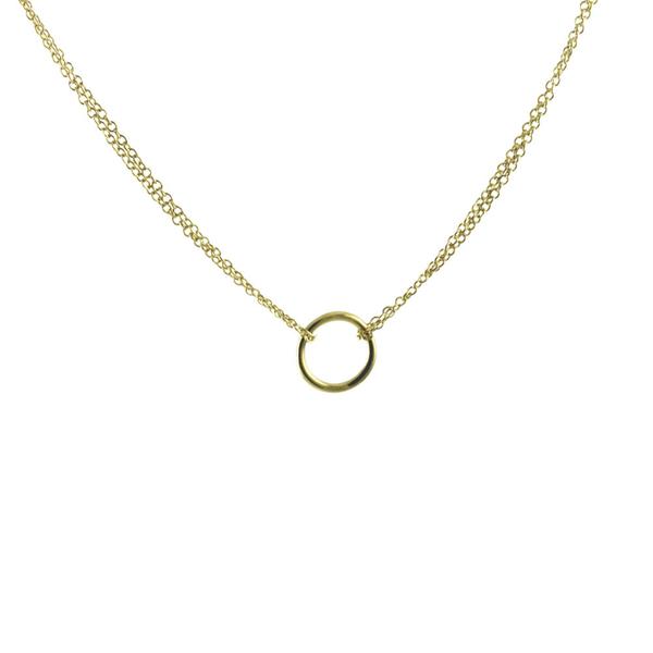 Everlasting Sterling Silver Open Circle Pendant Necklace 16 - 17 in ...