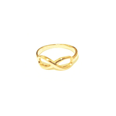 Gold Vermeil Infinity Ring Size 5 - Size 9 (gold-plated-silver ...