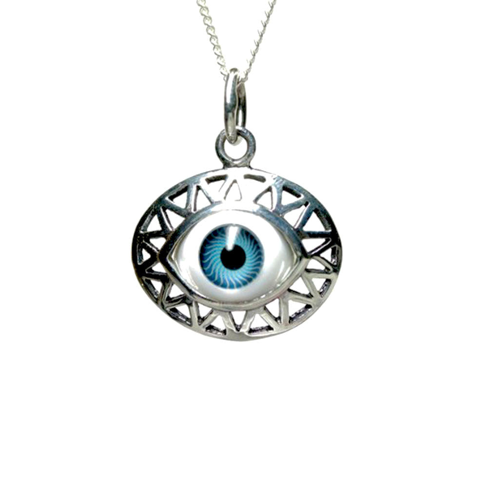 Sterling Silver Evil Eye Pendant Necklace 16 inch - 24 inch ...