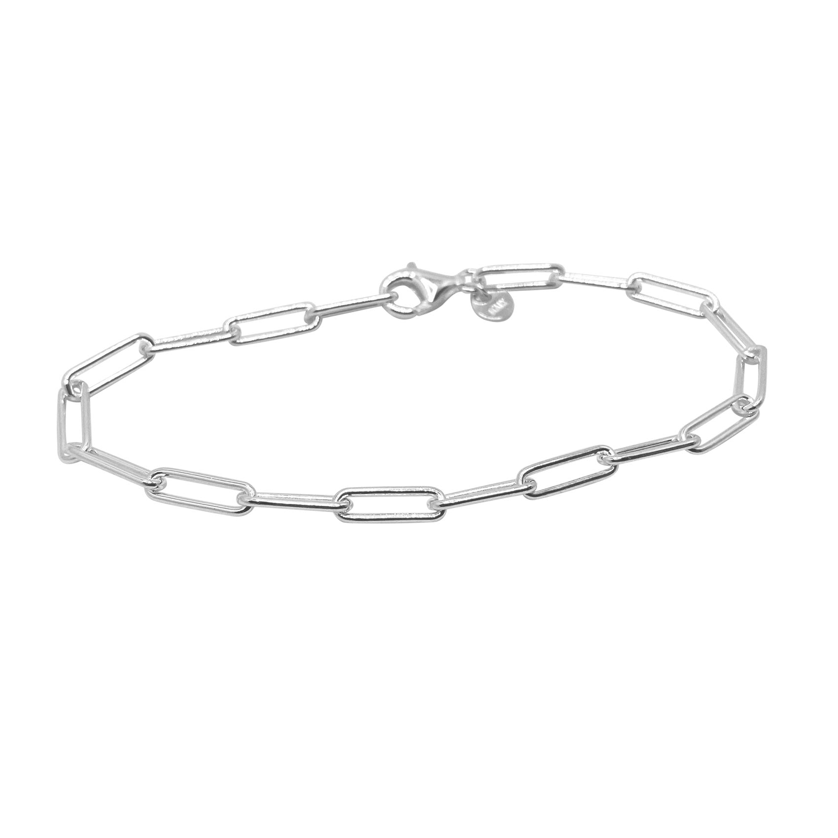 Sterling Silver Paper Clip Link Bracelet