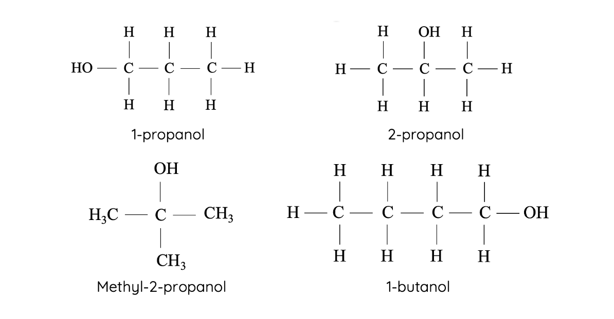 2 propanol structural formula