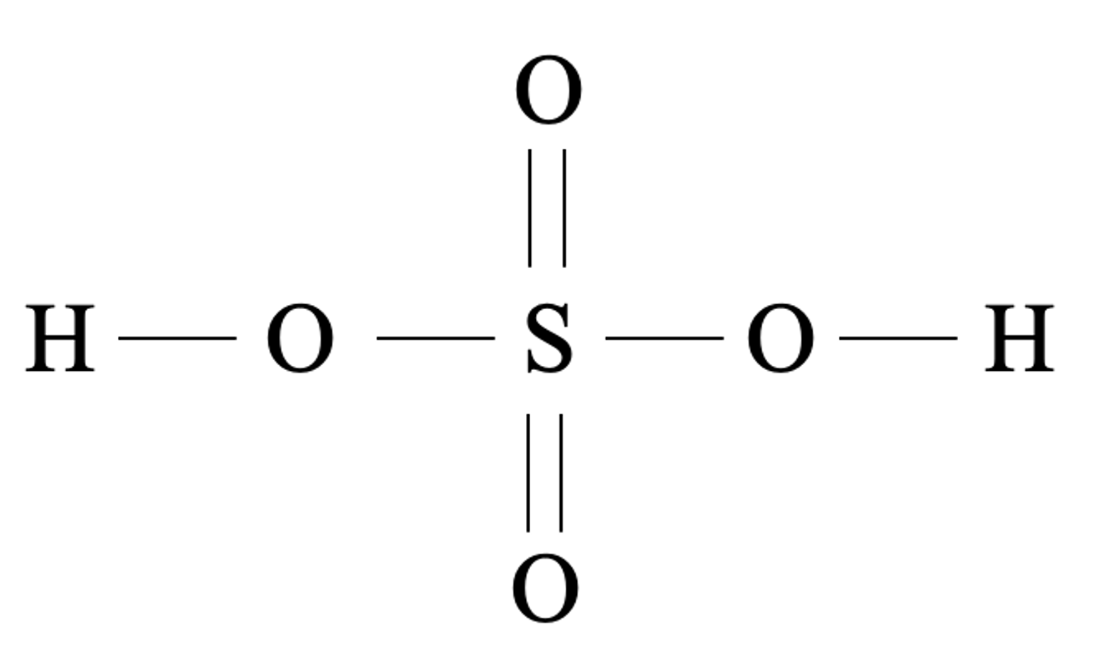 Structure of sulfuric acid