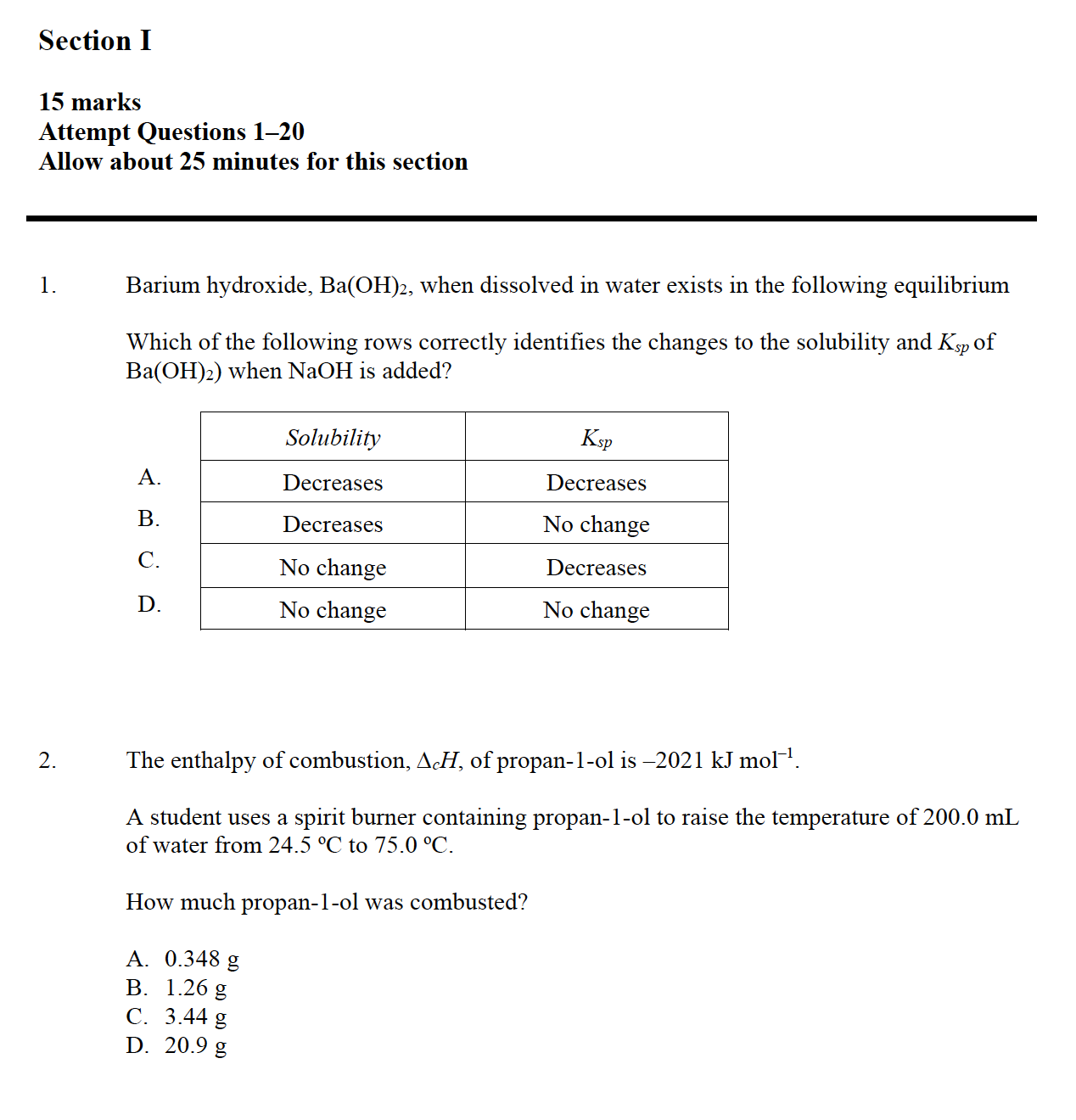 hsc chemistry tutorial