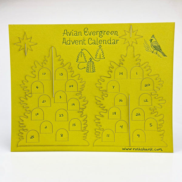 Avian Evergreen Advent Calendar rothshank