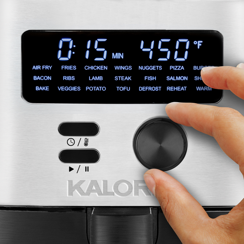 Kalorik® VIVID 7 Quart Full Color Display Air Fryer, Stainless Steel