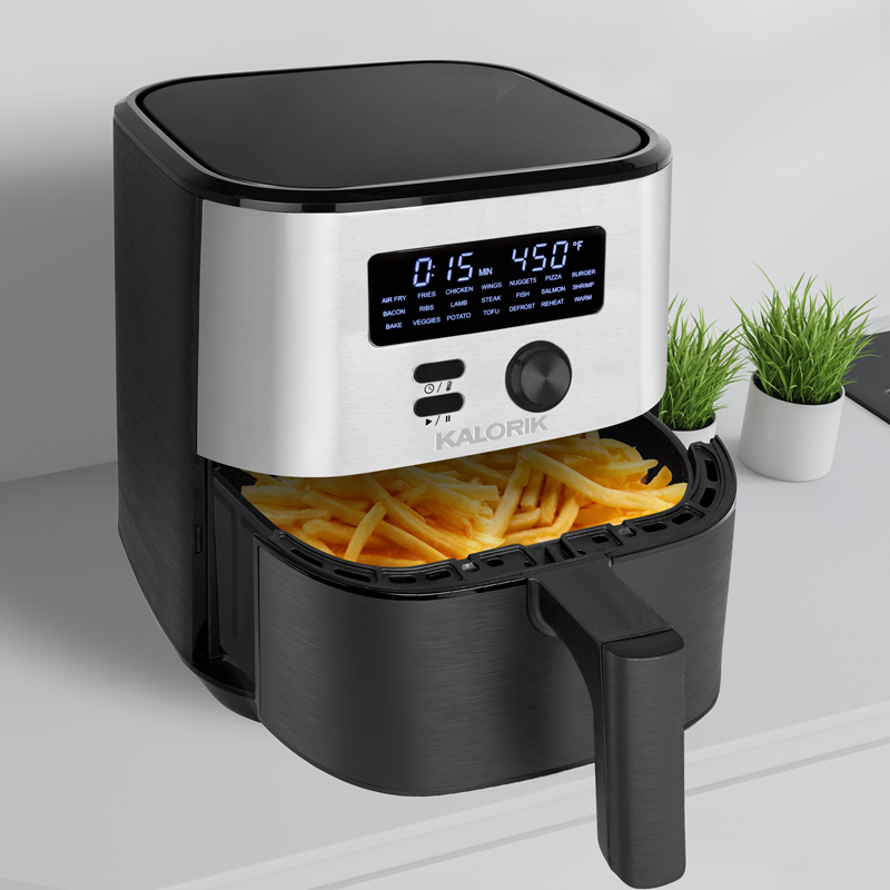 Hot Sales Electric Fryer Deep Flyer With Oil Easy Cook Home Air Fryer  Smokeless Appliances Kitchen