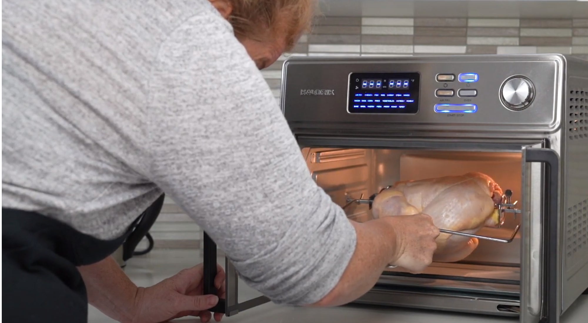 Rotisserie Chicken in the Kalorik MAXX Air Fryer Oven