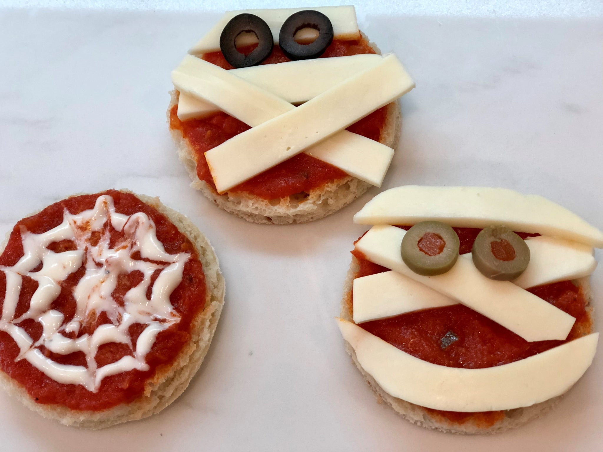 Air Fried Halloween Inspired Mummy Pizzas