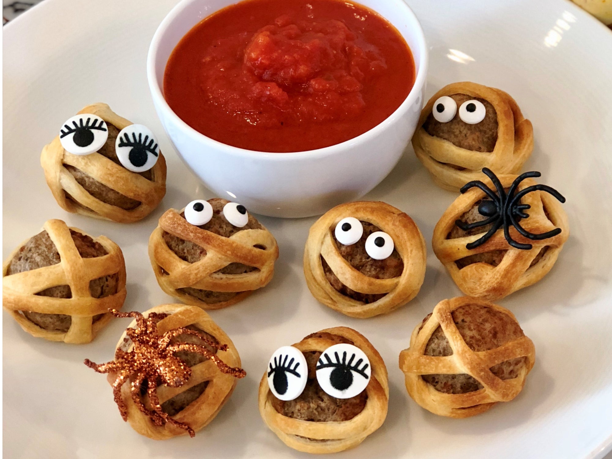 Air Fried Halloween Inspired Mummy Pizzas 