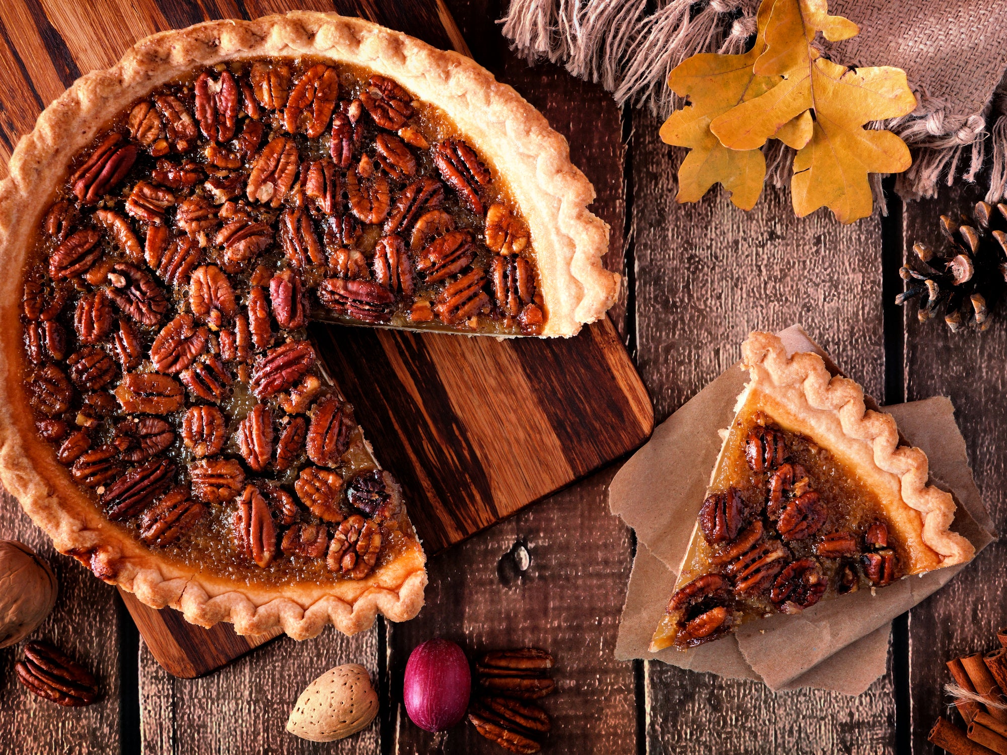 Black Bottom Pecan Pie 