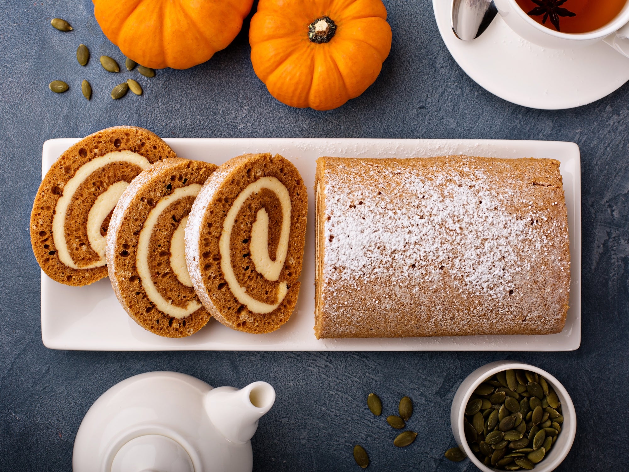 Pumpkin Cake Roll with Cream Cheese Frosting