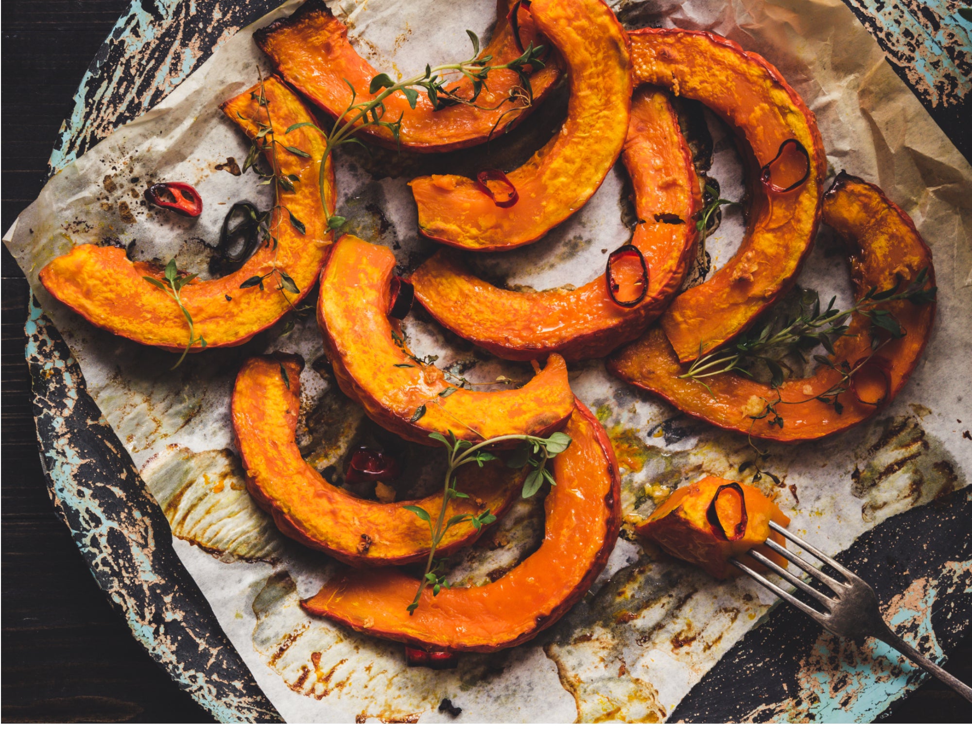 Roasted Pumpkin with Spiced Maple Syrup