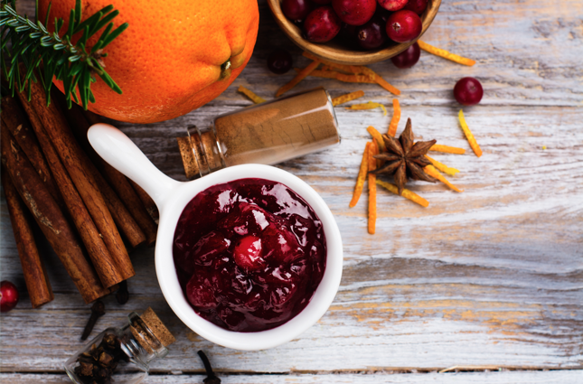 Gingered Cranberry Sauce for your Thanksgiving Table