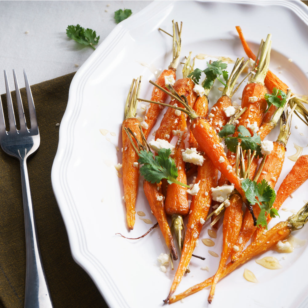 Roasted Carrots with Pesto & Goat Cheese Image