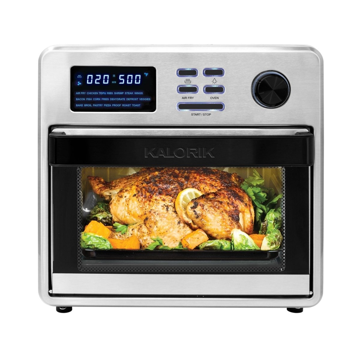 Image of Kalorik MAXX 16 Quart Digital Air Fryer Oven, Black and Stainless Steel