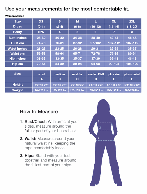 Jockey Ladies Size Chart