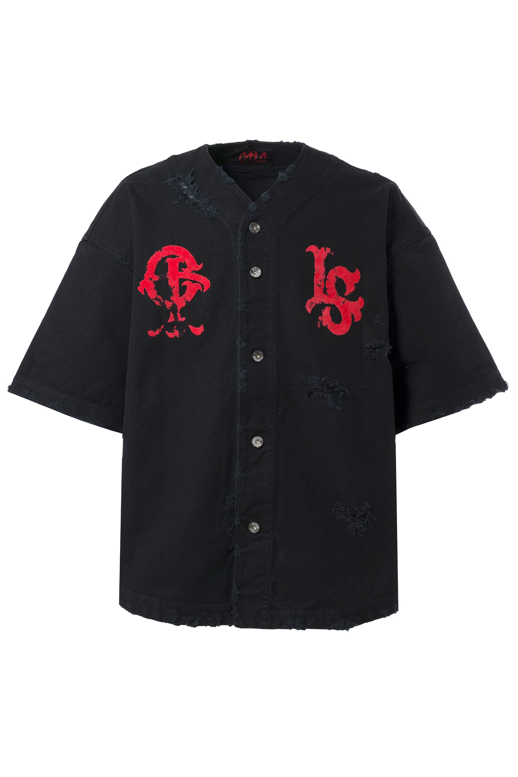 CVTVLIST カタリスト SS23 DESTROYED BASEBALL JERSEY / BLK -NUBIAN