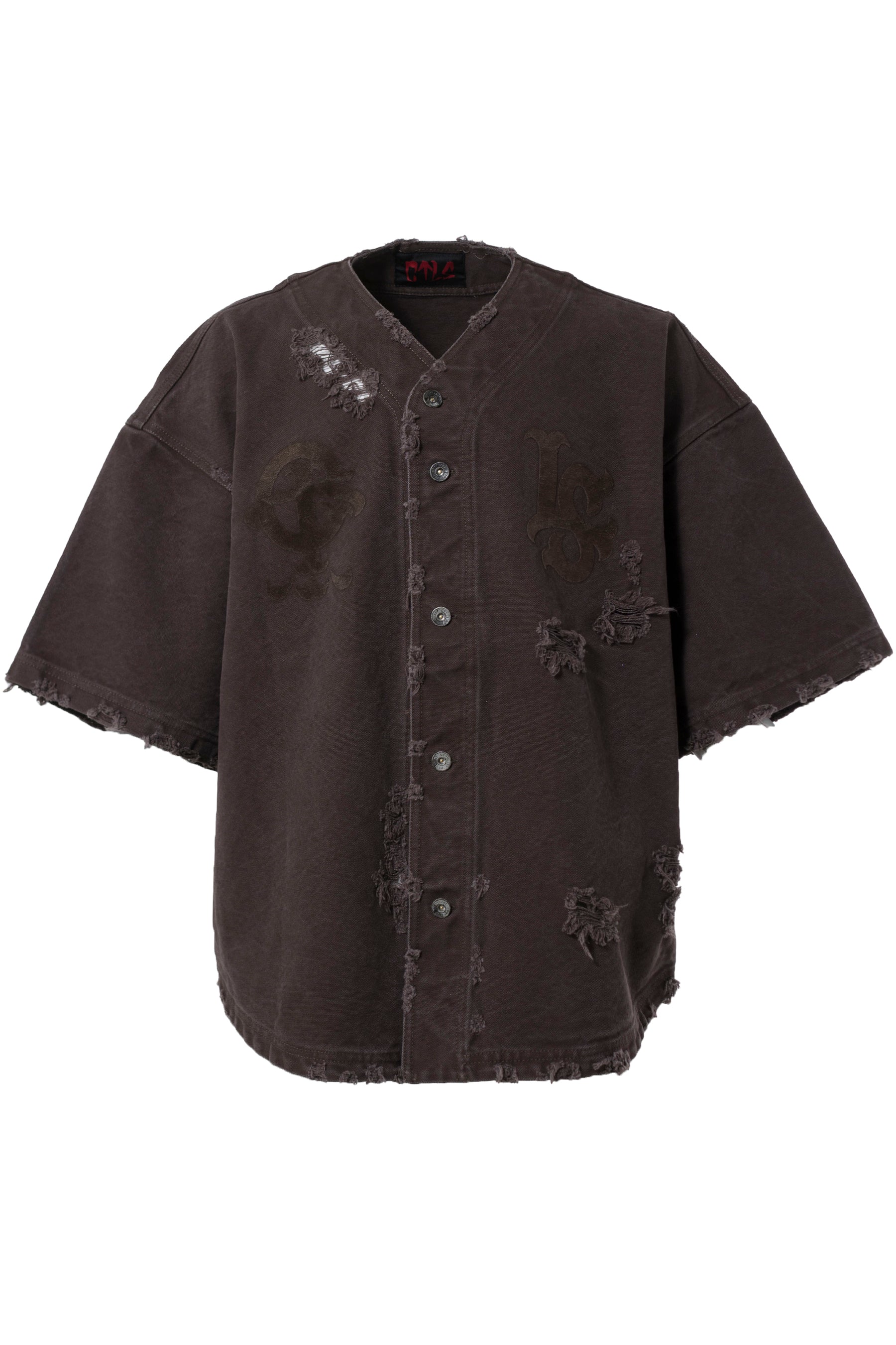 CVTVLIST SS23 DESTROYED BASEBALL JERSEY / BRW -NUBIAN