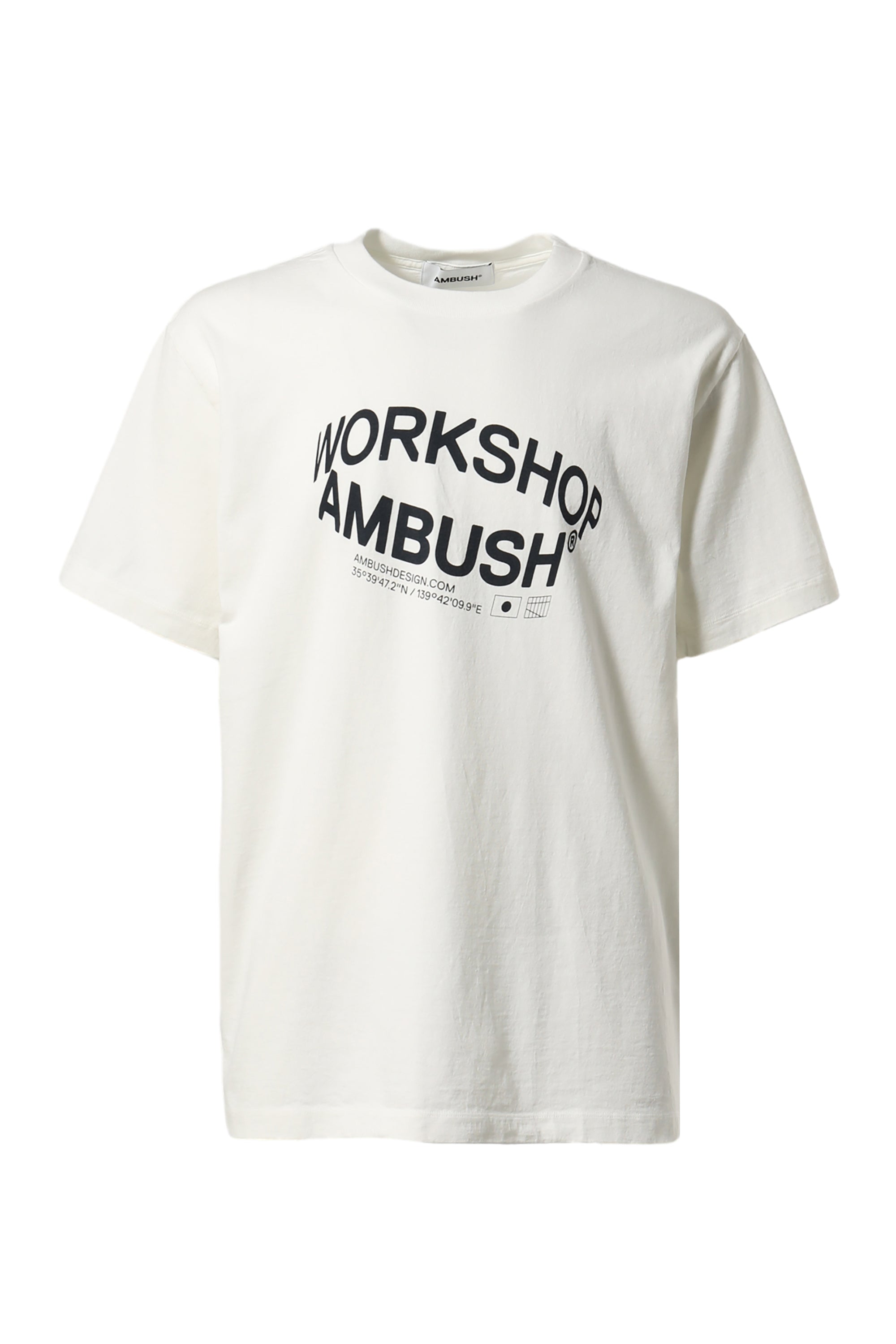 AMBUSH SS23 REVOLVE AMBUSH LOGO T-SHIRT / CLOUD DANCER -NUBIAN