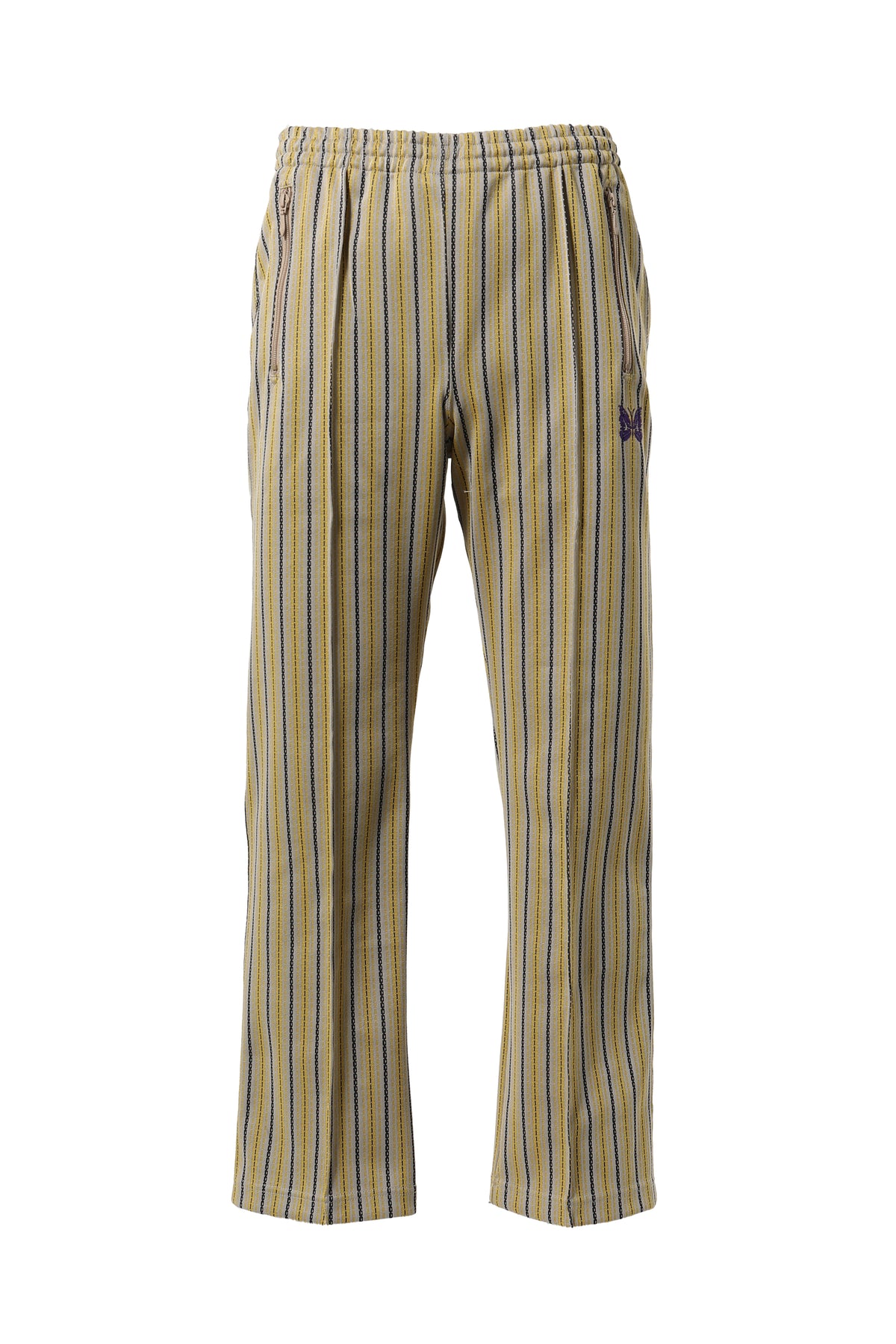 Needles SS23 TRACK PANT - POLY JQ. / STRIPE -NUBIAN