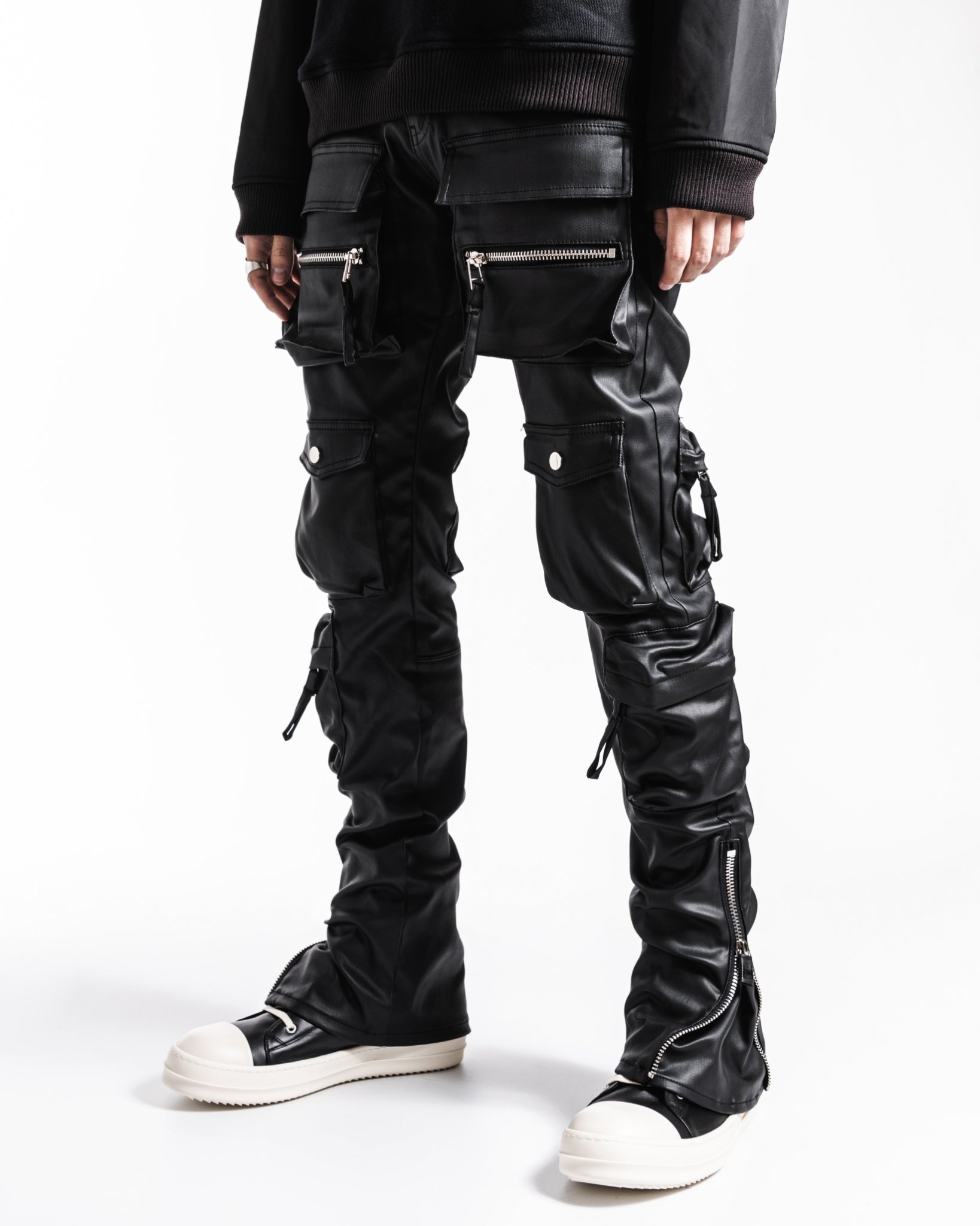 MLVINCE TYPE-2 SLIM CARGO PANTS – BLACK