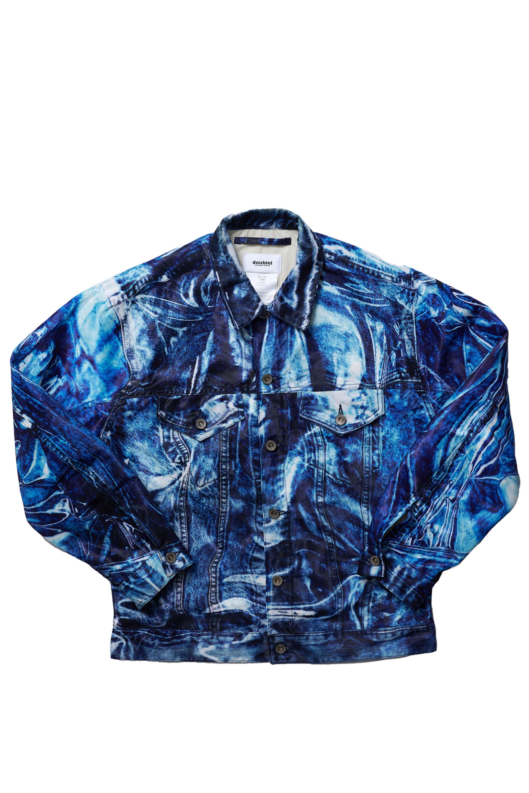 MIRAGE PRINTED DENIM JACKET / INDIGO