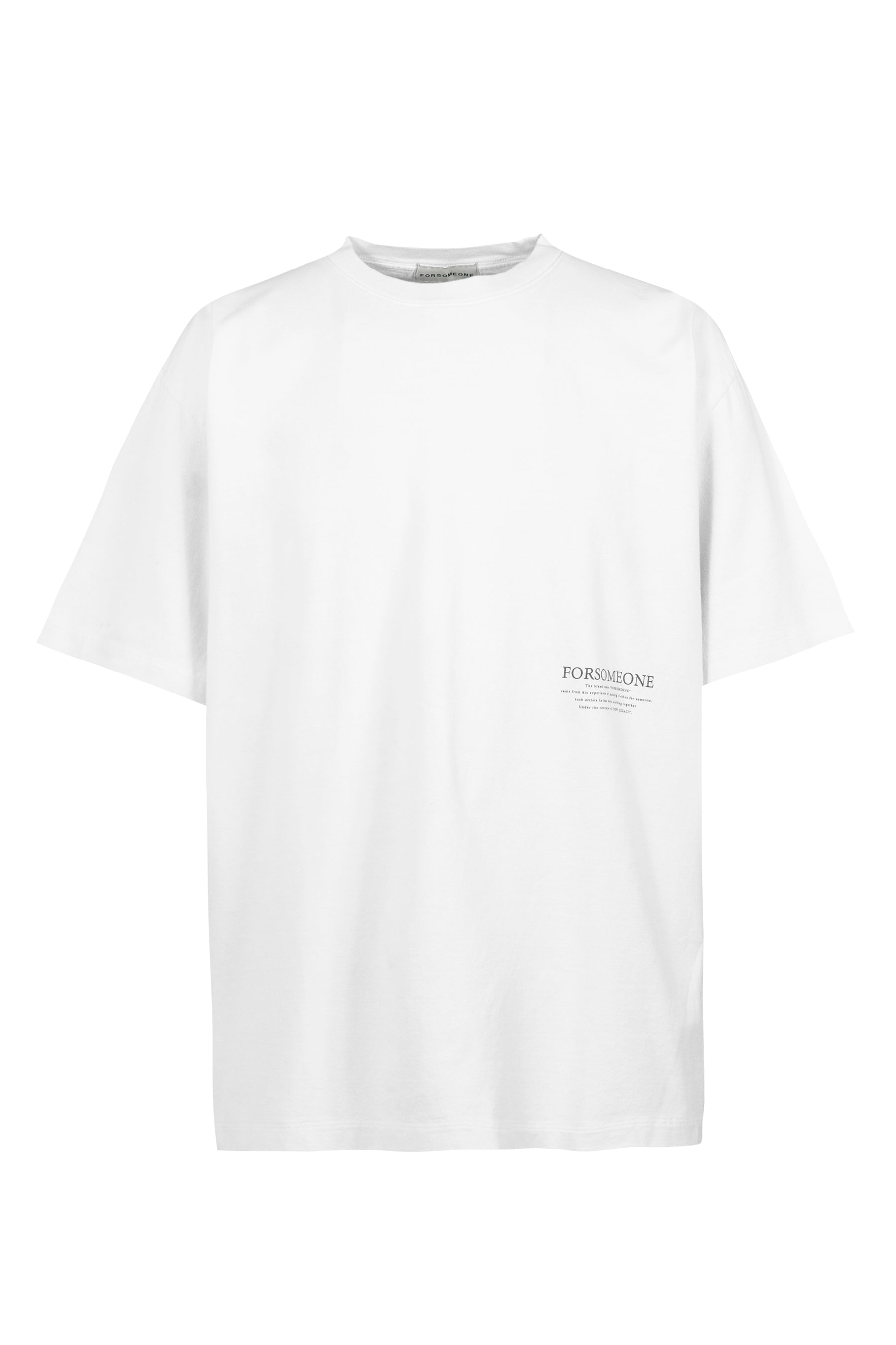 FORSOMEONE SS23 CL LOGO TEE / WHT - NUBIAN